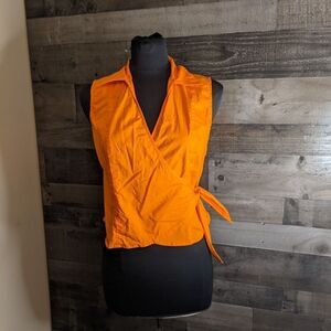 Rafaella wrap shirt orange 6